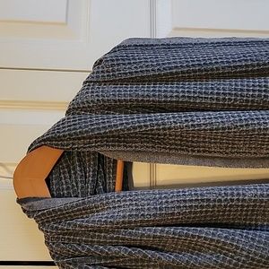 Teema Charcoal Waffle Blanket Towel